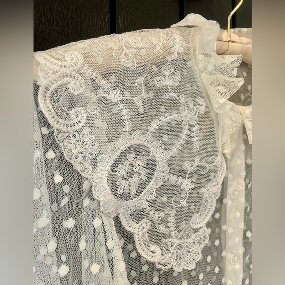 SOLD - Vintage Sheer Lacy Blouse - Picture 3 of 11